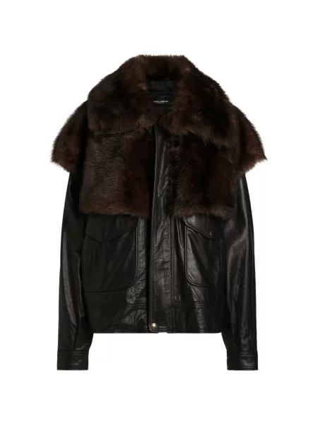 Geanta de piele Dolce & Gabbana negru