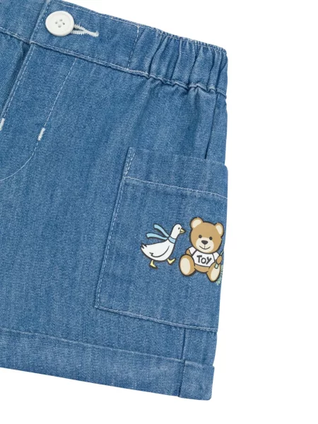Szorty dziecięce Moschino niebieskie