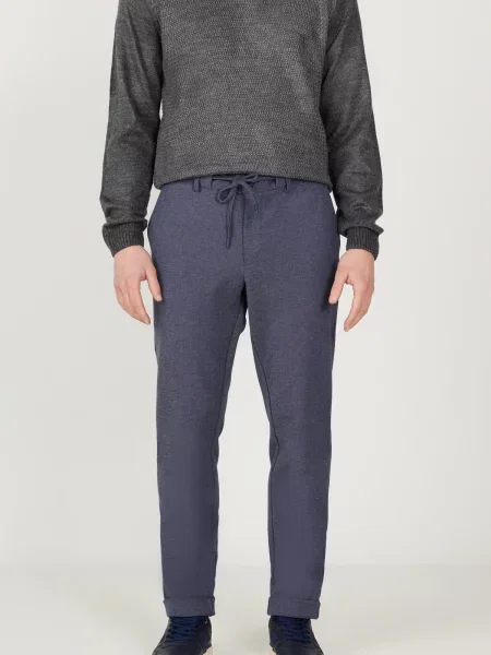 Kalhoty Ac&co / Altınyıldız Classics s vázáním šedé