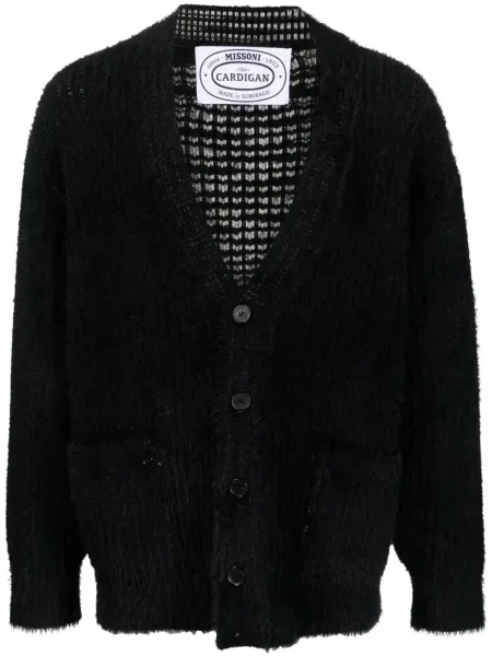 Cardigan Missoni cu decolteu în V negru