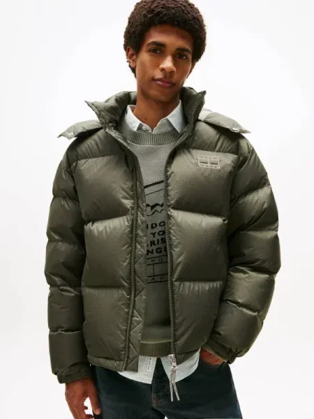 Geacă de blugi Tommy Jeans verde