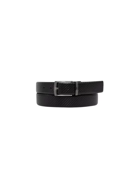 Emporio Armani pasek dwustronny skórzany czarny