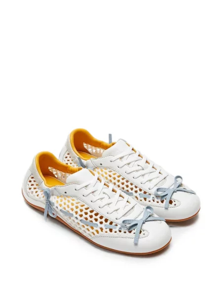 Sneakerși Lili Curia cu funde alb