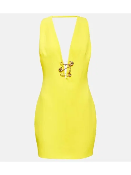 Rochie Versace de mătase galben