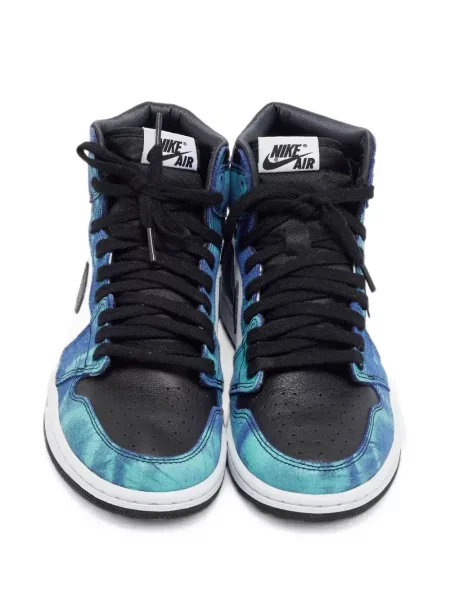 Sneakers Jordan Air Jordan 1 με κορδόνια με δαντέλα με βαφή γραβάτας μπλε