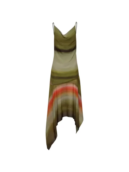 Rochie maxi Baobab asimetrică verde