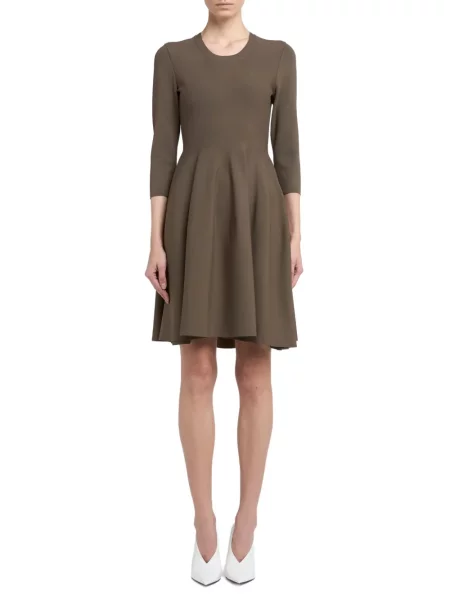 Rochie mini Stella Mccartney în linie A maro