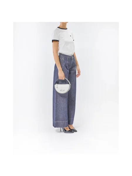Torebka crossbody Karl Lagerfeld skórzana biała