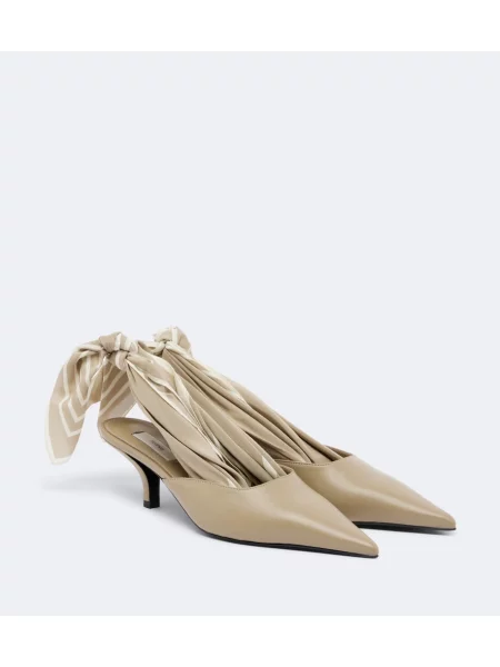 Fular Toteme din piele slingback bej