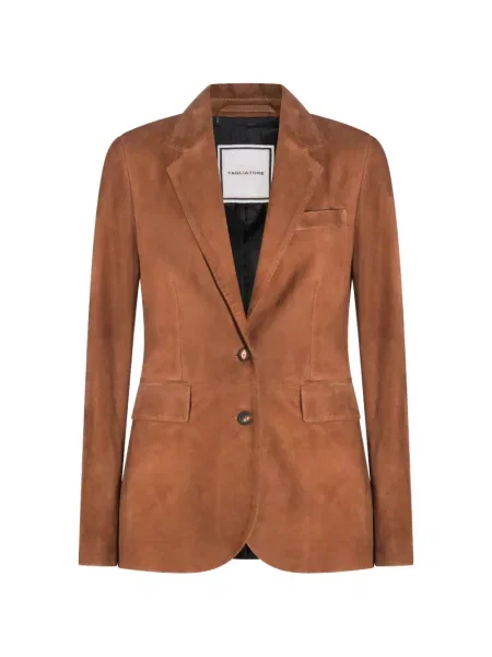 Kožni blejzer Tagliatore smeđa