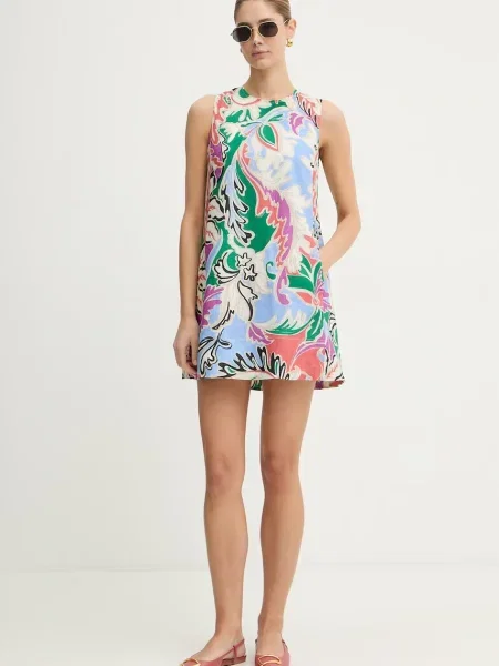 Marella sukienka lniana ALCE zielona