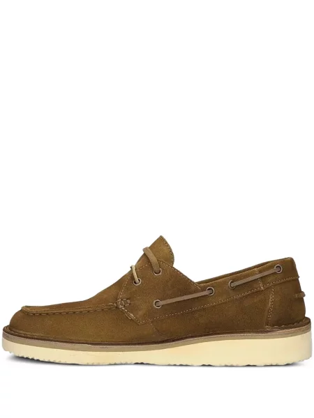 Pantofi loafer Astorflex cu șireturi din piele de căprioară maro