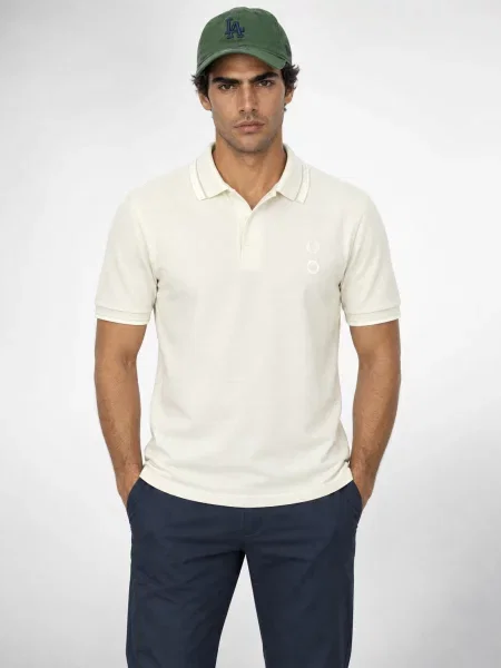 Gulerat cămașă Fred Perry bej
