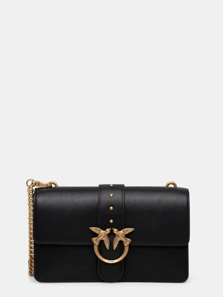 Torebka Pinko skórzana klasyczna czarna