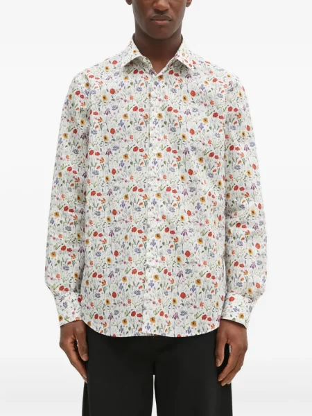 Cămașă Paul Smith cu model floral cu imagine alb