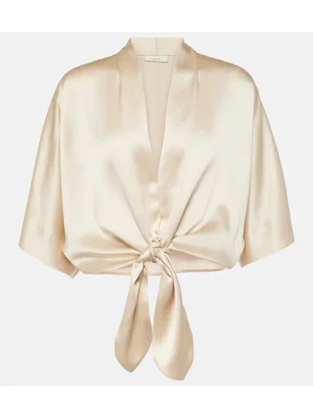 Top The Sei de mătase bej