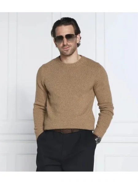 Oscar Jacobson de lână pulover valter bej