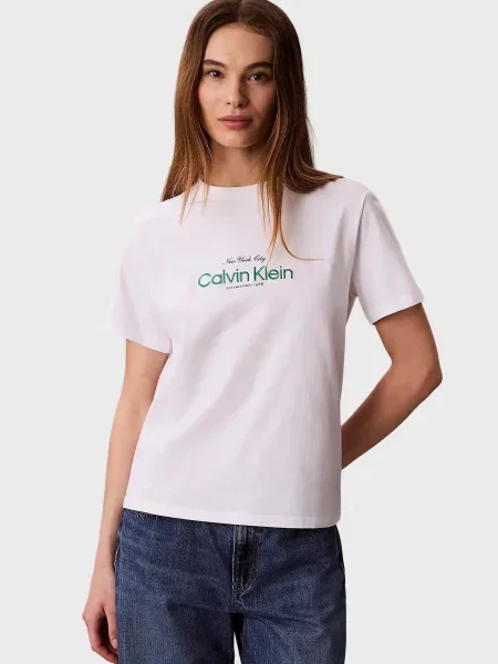 Класична футболка Calvin Klein Jeans біла