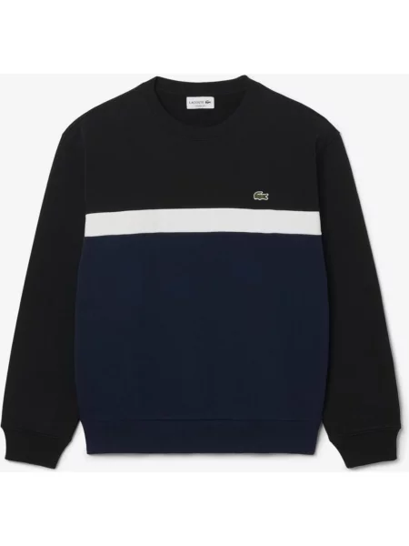 Bluza Lacoste Color Block Fleece czarny granatowy S biały