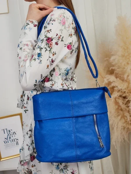 Geanta crossbody Resti din piele albastru