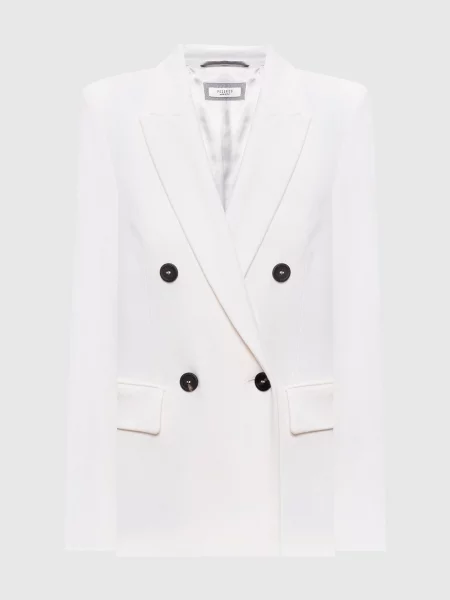 Двобортний жакет з вовною Peserico білий