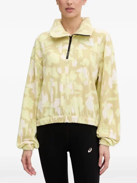 Hanorac din fleece The North Face din fleece galben