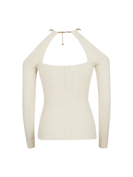 Sweter Elisabetta Franchi biały