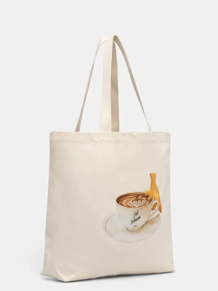 Τσάντα Café Kitsuné Cappuccino Tote μπεζ