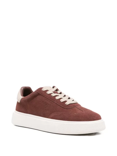Sneakerși Guess din piele de căprioară maro