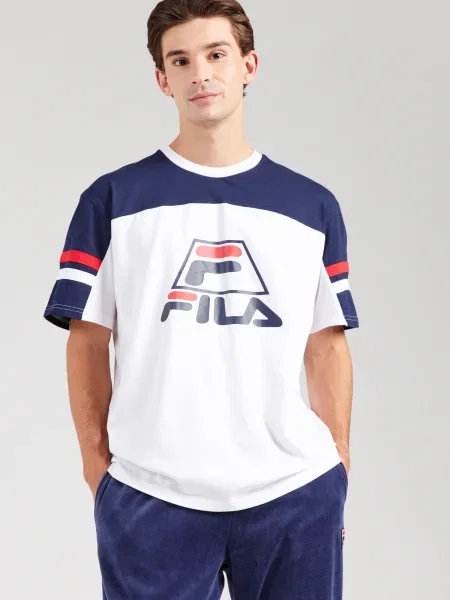 FILA Tricou funcțional LONDERZEEL albastru închis / roșu alb