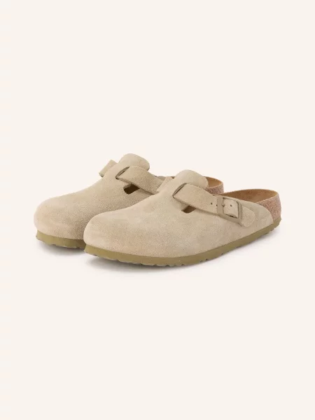 Birkenstock Klapki Boston Leve Zielony beżowe