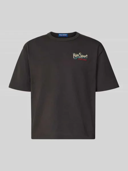 T-shirt o kroju relaxed fit z czystej bawełny Polo Ralph Lauren czarna