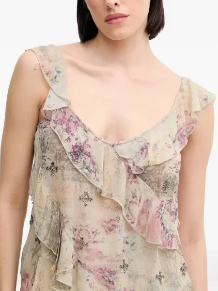 Bluzka Hoss Intropia z falbankami zielona