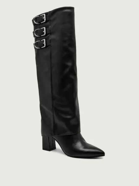 Guess Cizme cu GARICA cu adaos de piele negru