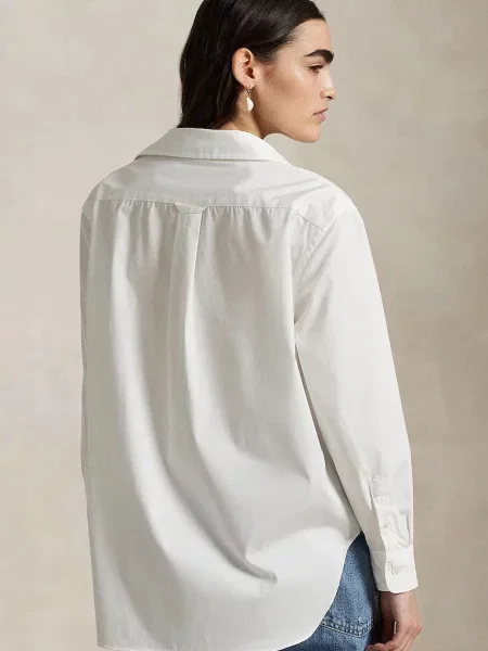 Polo Ralph Lauren koszula Long Sleeve Light Shirt relaxed z kołnierzykiem klasycznym biały