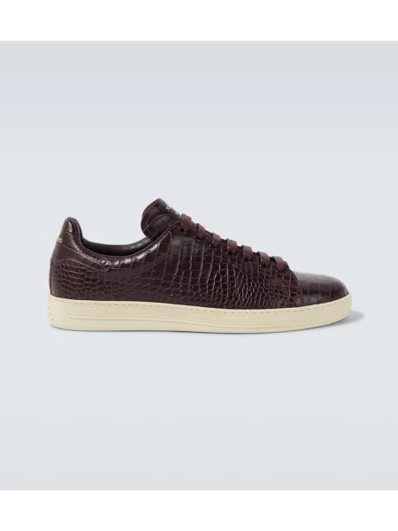 Usnjene superge Tom Ford bordo