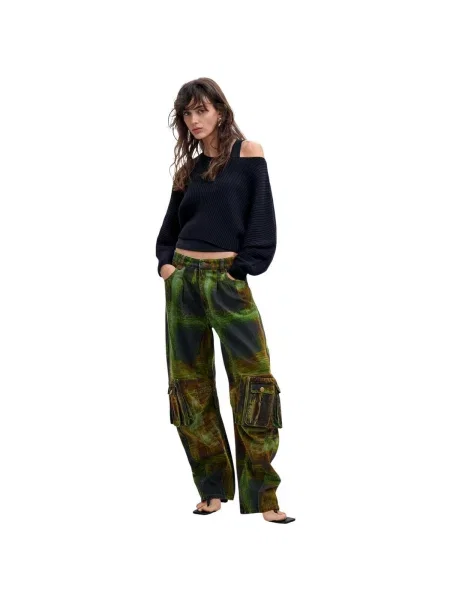 Pantaloni Desigual verde