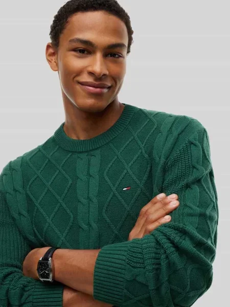 Sweter w kroju regular fit z czystej bawełny z wyhaftowanym logo Tommy Jeans