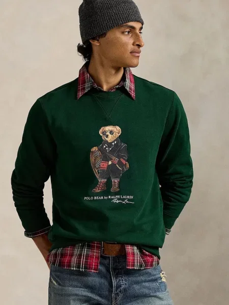Суитчър Polo Ralph Lauren с принт зелено