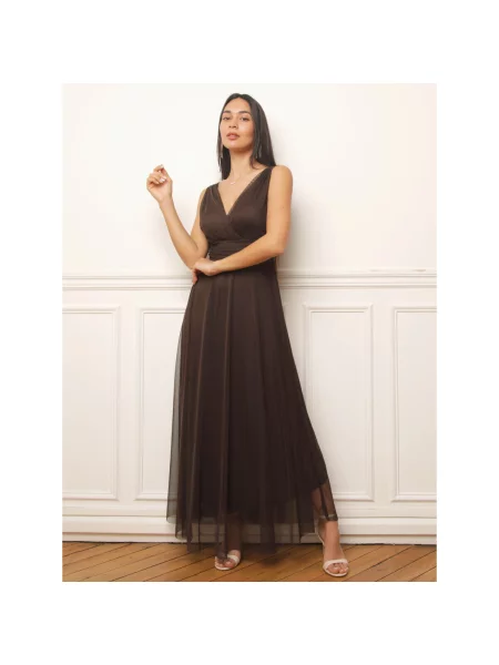 Haljina La Modeuse smeđa