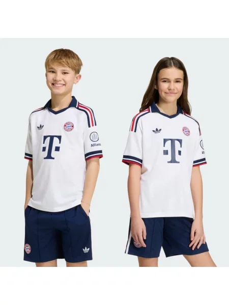 Koszulka wyjazdowa dla dzieci FC Bayern biała