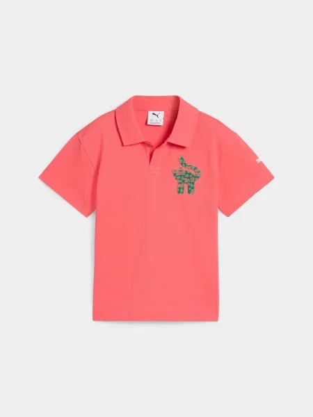 Детское поло Puma красное