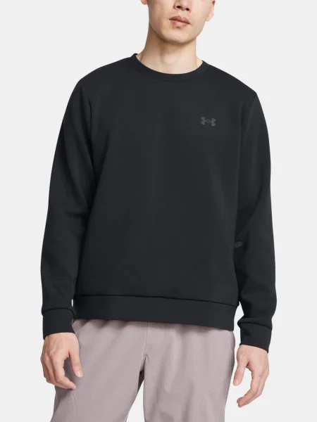 Pánska mikina Under Armour Unstoppable Fleece Crew black/black čierna