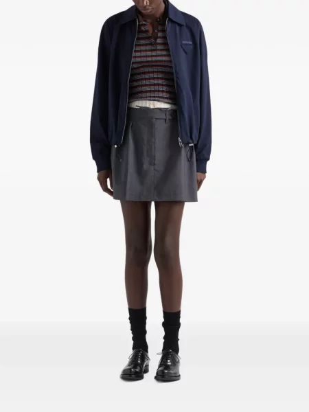 Fustă Prada de mohair gri