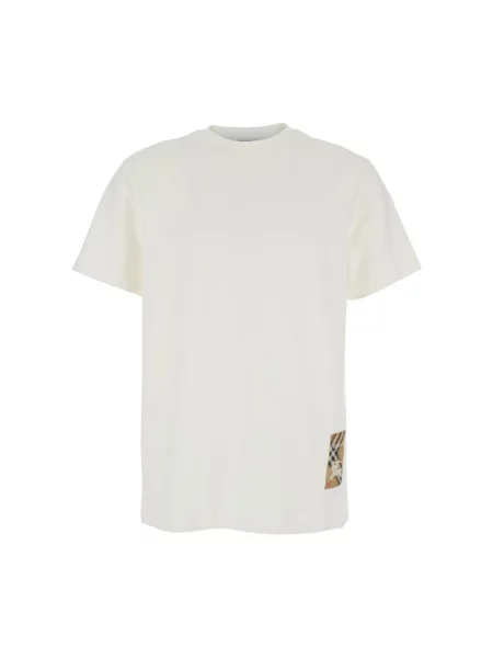 Koszulka polo Burberry w kratę biała