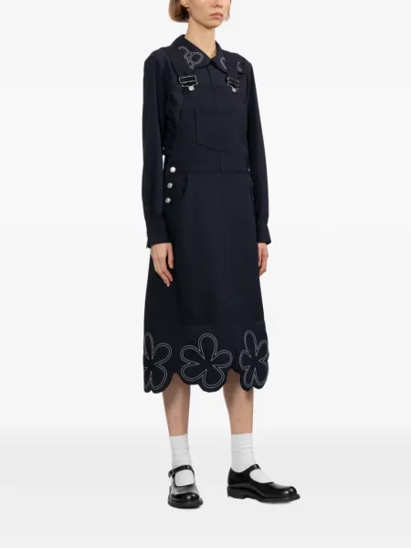 Dětské midi šaty Comme Des Garçons Girl modré
