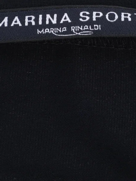 Długa koszulka Marina Rinaldi z dekoltem w serek niebieska