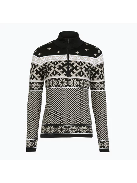 Női thermo pulóver Newland Kristel Half Zip black/stone Kristel Half Zip fekete