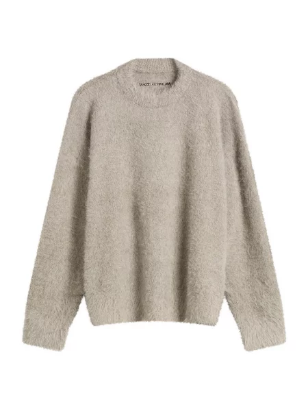 Sweter Mki z alpaki w kolorze melanż szary