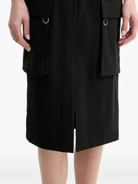 Fustă midi Guess negru